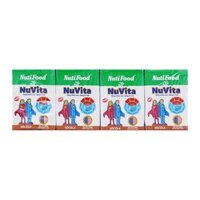 Sữa Tiệt Trùng Vị Sô Cô La NuVita NutiFood Lốc 4 Hộp x 110ml