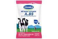 Sữa tiệt trùng Vinamilk hương Dâu bịch 220ml