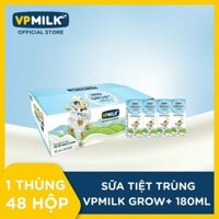 Sữa tiệt trùng VPMilk Grow+ vị dâu, vị chuối 48 hộp/thùng/180ml