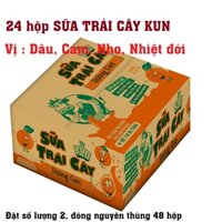 SỮA TRÁI CÂY KUN  24 HỘP 110ML =nửa thùng Đặt số lượng2 = 1thùng 48hộp nhận ngay quà tặng
