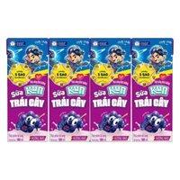 Sữa trái cây Kun hương nho 180ml (lốc 4 hộp)