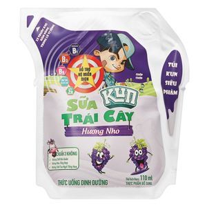 Sữa trái cây Lif Kun hương nho túi 110ml