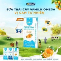 Sữa trái cây VPMILK Omega vị cam tự nhiên hộp 110ml/180ml