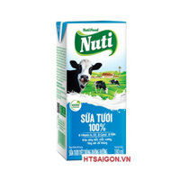 SỮA TƯƠI 100% NUTI KHÔNG ĐƯỜNG 180ML