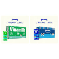 Sữa tươi 100% tiệt trùng Vinamilk - Thùng 48 hộp x 180ml có đường / Ít Đường