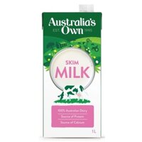 Sữa tươi Australia's Own Milk Úc không béo hộp 1 Lít