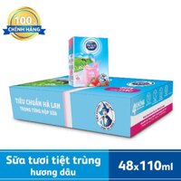 Sữa Tươi Cô gái Hà Lan hương dâu 110ml (48 hộp x 110)