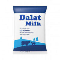 Sữa Tươi  Đà lạt milk Tiệt Trùng Có Đường 220ml