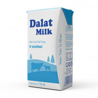 Sữa Tươi Đà Lạt Milk Tiệt Trùng Ít Đường 110ml