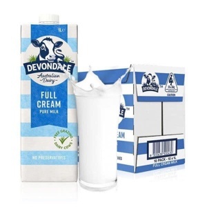Sữa tươi Devondale nguyên kem - hộp 1 lít (10 hộp/thùng)