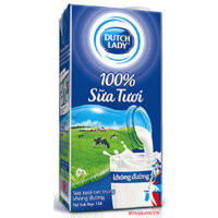 SỮA TƯƠI DUTCH LADY 100% KHÔNG ĐƯỜNG 1L