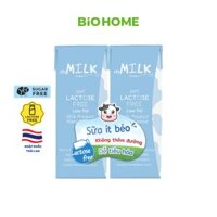 Sữa Tươi Ít Béo Không Lactose Mmilk 180ml - Dễ Uống, Nhẹ Bụng, Hộp Giấy Tetrapak, Nhập Khẩu Thái Lan