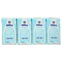 Sữa tươi ít đường bổ sung sữa non Meta Fresh 110ml (1 lốc 4 hộp)