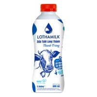 Sữa Tươi Long Thành Thanh Trùng Ít Đường, Pasteurized Fresh Milk, Less Sugar (880ml) - LOTHAMILK