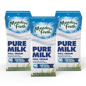 Sữa tươi Meadow Fresh full cream (nguyên kem) - lốc 3 x 250ml