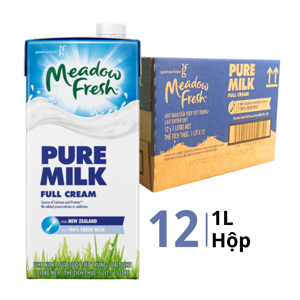 Sữa tươi Meadow Fresh nguyên kem 1L - 12 hộp/ thùng