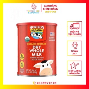Sữa tươi nguyên kem dạng bột Horizon Organic Instant Dry Whole Milk - 870g