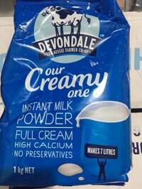 Sữa tươi nguyên kem dạng bột Devondale nhập từ Úc bịch 1 kg