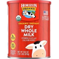 SỮA TƯƠI NGUYÊN KEM HORIZON ORGANIC DRY WHOLE MILK CỦA MỸ CHO TRẺ TỪ TRÊN 1 TUỔI HỘP 870G