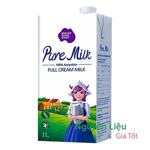 Sữa tươi nguyên kem không đường Pure Milk hộp 1 lít