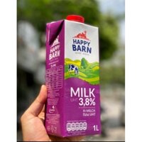 Sữa tươi nguyên kem không đường Happy Barn Ba Lan 3.8 % béo (thùng 12lit) date mới nhất