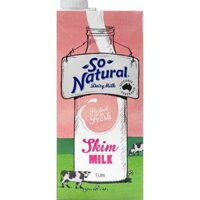 SỮA TƯƠI TÁCH BÉO / TÁCH KEM SO NATURAL Úc hộp 1L