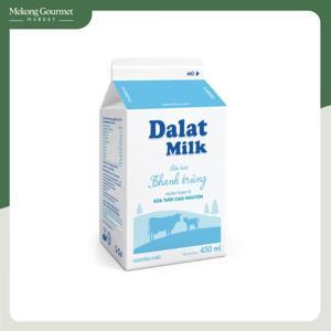 Sữa tươi thanh trùng Dalat milk không đường - 450ml