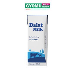 Sữa tươi thanh trùng Dalat Milk có đường 180ml