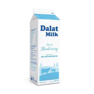 Sữa tươi thanh trùng Dalat milk không đường - 950ml