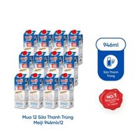 Sữa Tươi Thanh Trùng Nguyên Chất Meiji 946ml thùng 12 hộp