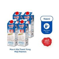 Sữa Tươi Thanh Trùng Nguyên Chất Meiji 946ml