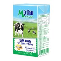 Sữa tươi tiệt trùng có đường Mộc Châu 110ml - 4 hộp