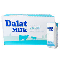 Sữa Tươi Tiệt Trùng Dalatmilk- Không Đường 180ml | Thùng Date 6 Tháng