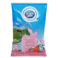 Sữa tươi tiệt trùng Dutch Lady hương dâu - Bịch giấy 220ml