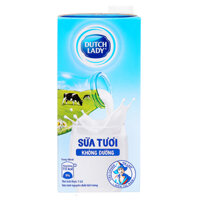 Sữa tươi tiệt trùng Dutch Lady không đường - Hộp giấy 1 lít