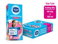 Sữa tươi tiệt trùng DUTCH LADY hương dâu hộp 180ml - Thùng 48 hộp x 180ml
