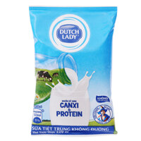 Sữa tươi tiệt trùng Dutch Lady không đường - Bịch giấy 220ml