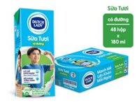 Sữa tươi tiệt trùng Dutch Lady có đường hộp 180ml – Thùng 48 hộp x 180ml