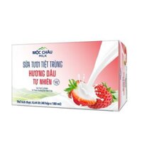 Sữa tươi tiệt trùng Hương dâu Mộc Châu Milk (180ml x 48 Hộp) Thùng 48 hộp
