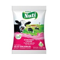 Sữa Tươi Tiệt Trùng Hương Dâu NutiFood 220ml