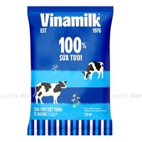 Sữa Tươi Tiệt Trùng Ít Đường Vinamilk 100% Bịch 220ml