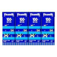 Sữa tươi tiệt trùng ít đường Vinamilk 180ml (Lốc 4 hộp)