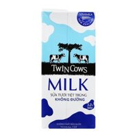 Sữa Tươi Tiệt Trùng Không Đường Twin Cows Vinamilk Hộp 1L