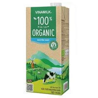 Sữa Tươi Tiệt Trùng Không Đường Vinamilk 100% Organic Hộp 1L MOONSHINE-FOODS