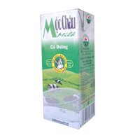 Sữa Tươi Tiệt Trùng Mộc Châu Có Đường 180ml