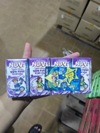 Sữa tươi tiệt trùng Nuvi Nutifood vị nho - Việt Nam - Hộp 110ml - Từ 2y