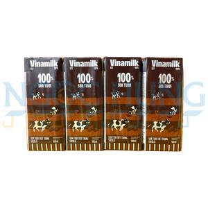 Sữa tươi tiệt trùng Vinamilk 100% 180ml - 4 hộp/ vỉ