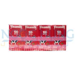 Sữa tươi tiệt trùng Vinamilk 100% 110ml - 4 hộp/ vỉ