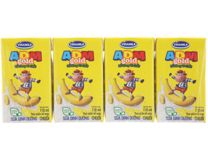 Sữa tươi tiệt trùng Vinamilk ADM 110ml - 4 hộp/ vỉ