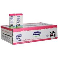 SỮA TƯƠI TIỆT TRÙNG VINAMILK 100% HƯƠNG DÂU - LỐC 4 HỘP X 110ML 48h/1thung